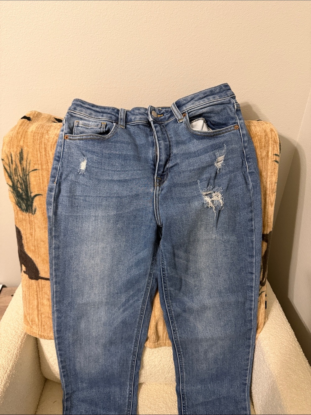 Cello Classic Blue Women's Distressed Jeans